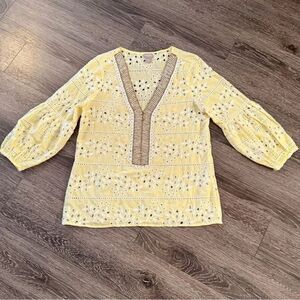Chicos Embellished-Eyelet Top